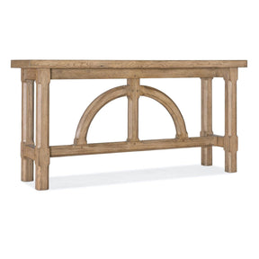 Light Wood Console Table with Motif Base – Hooker Furniture