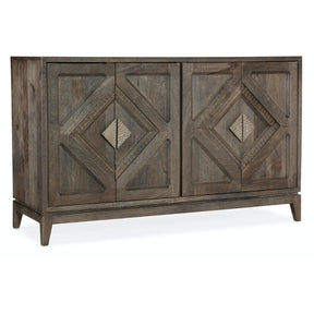 Commerce & Market Carved Accent Chest Mango Wood Diamond Doors | Hooker