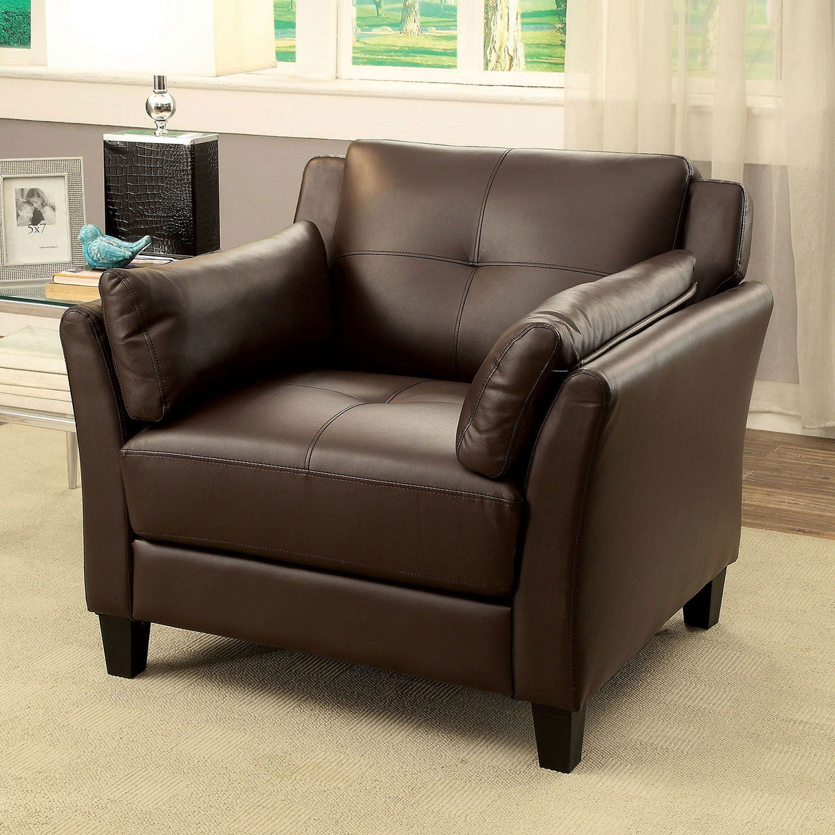 Ysabel - Sofa & Love Seat & Chair - Brown - Home Elegance USA