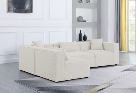 Cube - Modular Sectional 4 Piece - Cream - 630Cream - Sec4B - Home Elegance USA - 5