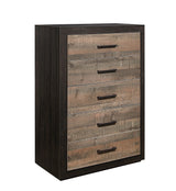 Contemporary Two-Tone Finish 1pc Chest of Drawers Faux-Wood Veneer Bedroom Furniture - Home Elegance USA