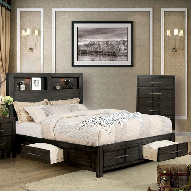 Karla - California King Bed - Gray - Home Elegance USA