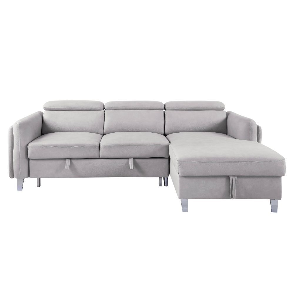 Reyes - Sectional Sofa - Beige Nubuck - Home Elegance USA