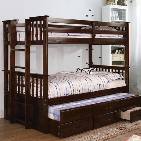 Furniture of America Kids Beds Bunk Bed CM-BK458T-EXP-BED+TR - Home Elegance USA