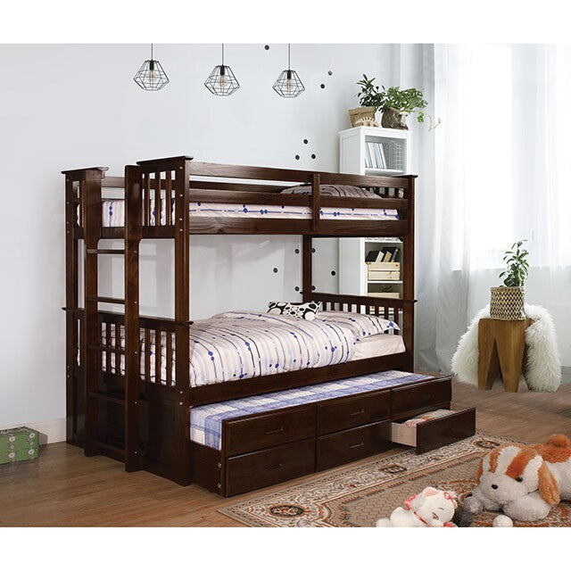 Furniture of America Kids Beds Bunk Bed CM-BK458T-EXP-BED+TR - Home Elegance USA