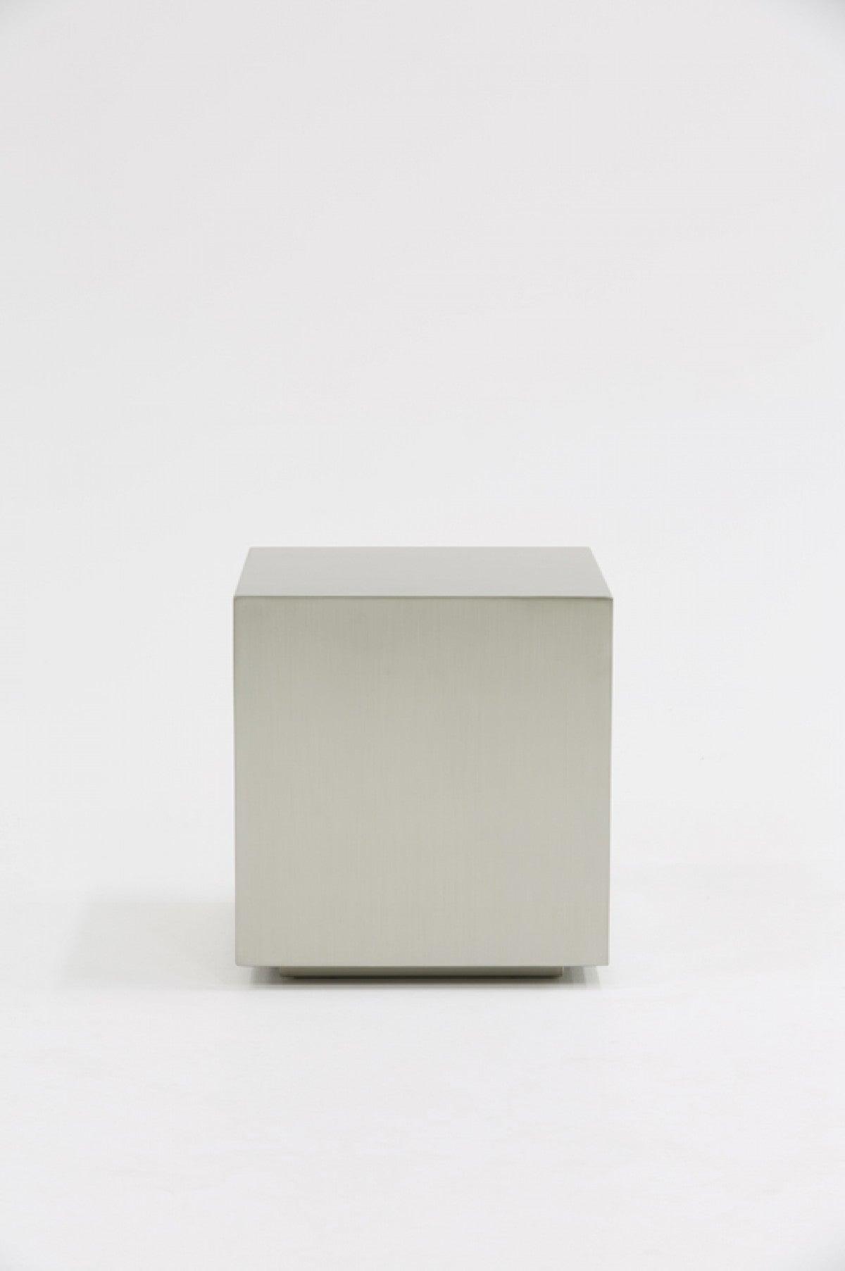 Vig Furniture - Modrest Anvil Modern Brushed Stainless Steel End Table - Vgvcet8368
