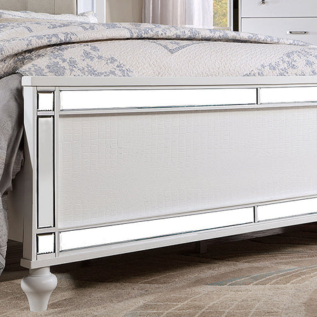 Furniture of America Brachium King Bed CM7977WH-EK-BED - Home Elegance USA