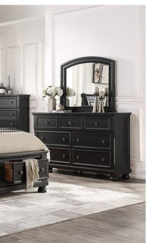 Laurelin Dresser With Mirror In Black 1714Bk-Dm | Homelegance