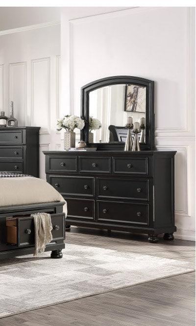 Homelegance - Laurelin Dresser With Mirror In Black - 1714Bk-Dm