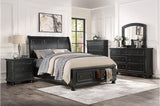 Homelegance - Laurelin 6 Piece Eastern King Platform With Storage Bedroom Set In Black - 1714Kbk-1Ek-6Set