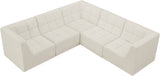 Relax - Modular Sectional 5 Piece - Cream - Modern & Contemporary - Home Elegance USA