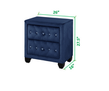 Sophia Queen Bed 4 Piece Blue Home Elegance USA