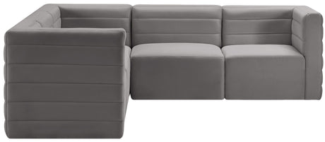 Quincy - Modular Sectional 5 Piece - Grey - Home Elegance USA