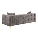 Deepth 35", length 85" weave sofa ,contemporary new concept sofa.handcrafted weave sofa. 3 seater - W1099S00060 - Home Elegance USA - 13