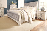 Realyn - Two-tone - 8 Pc. - Dresser, Mirror, Chest, King Upholstered Sleigh Bed, 2 Nightstands - Home Elegance USA