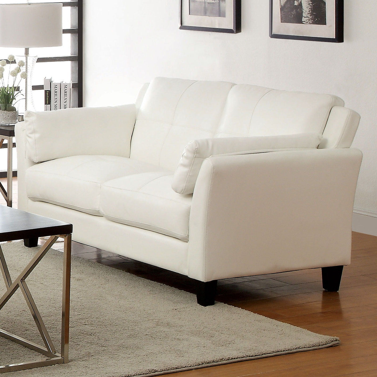 Pierre - Sofa & Loveseat - White - Home Elegance USA