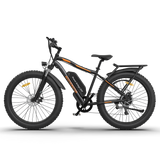 AOSTIRMOTOR S07-B 26" 750W Electric Bike Fat Tire P7 48V 12.5AH Removable Lithium Battery for Adults with Detachable Rear Rack Fender(Black)