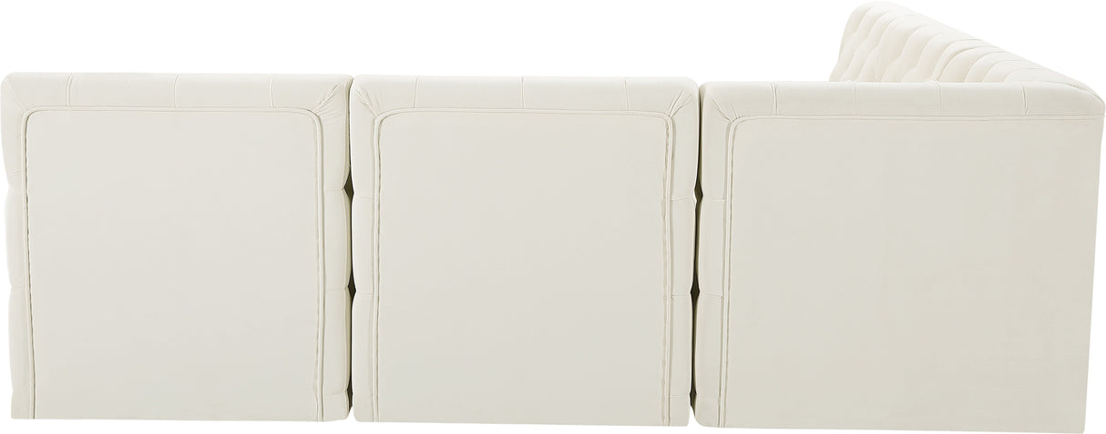 Tuft - Modular Sectional 5 Piece - Cream - Modern & Contemporary - Home Elegance USA