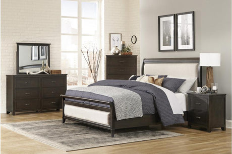 Homelegance - Hebron 6 Piece Eastern King Bedroom Set In Dark Cherry - 1923Nbk-1Ek-6Set