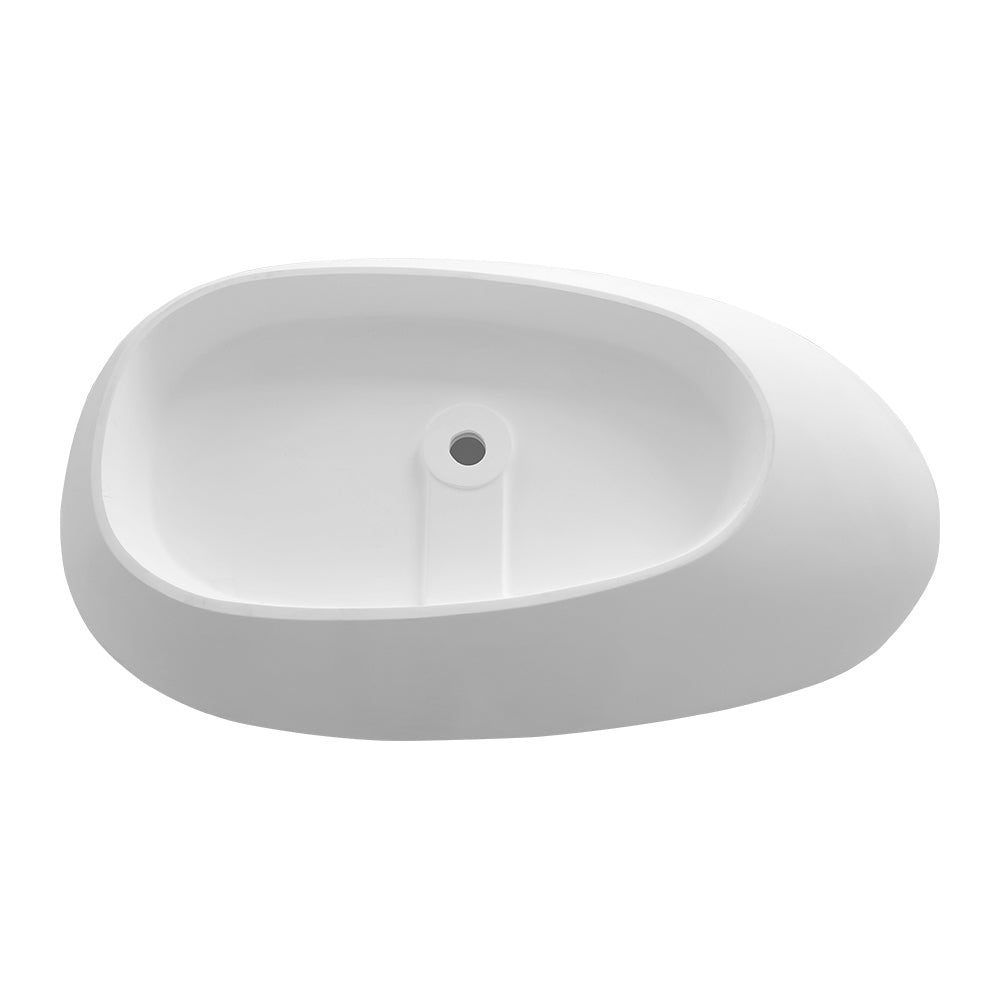 1800mm solid surface stone soaking tub Bathroom freestanding bathtub for adult - FS302 - 1800 - image - 5