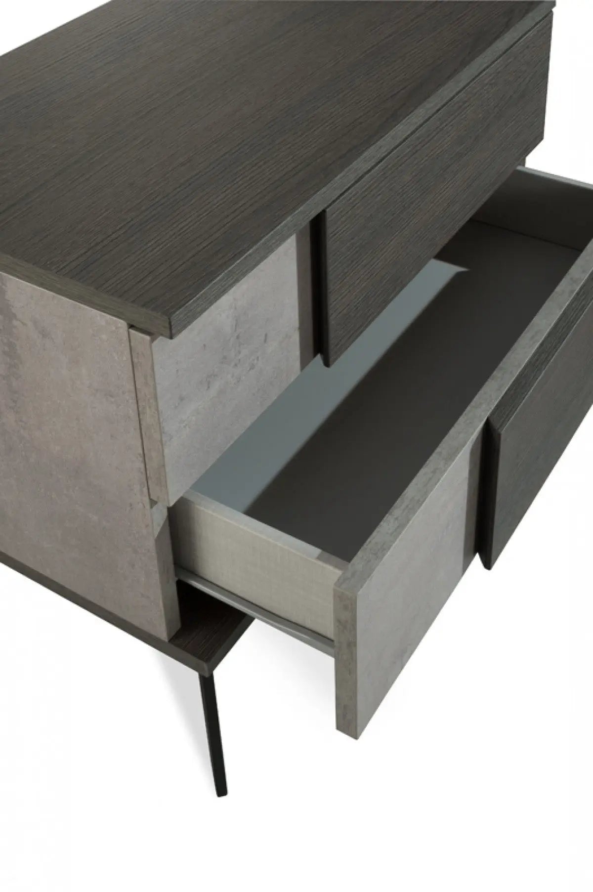 Vig Furniture - Nova Domus Palermo Italian Modern Faux Concrete & Grey Nightstand - Vgacpalermo-Ns