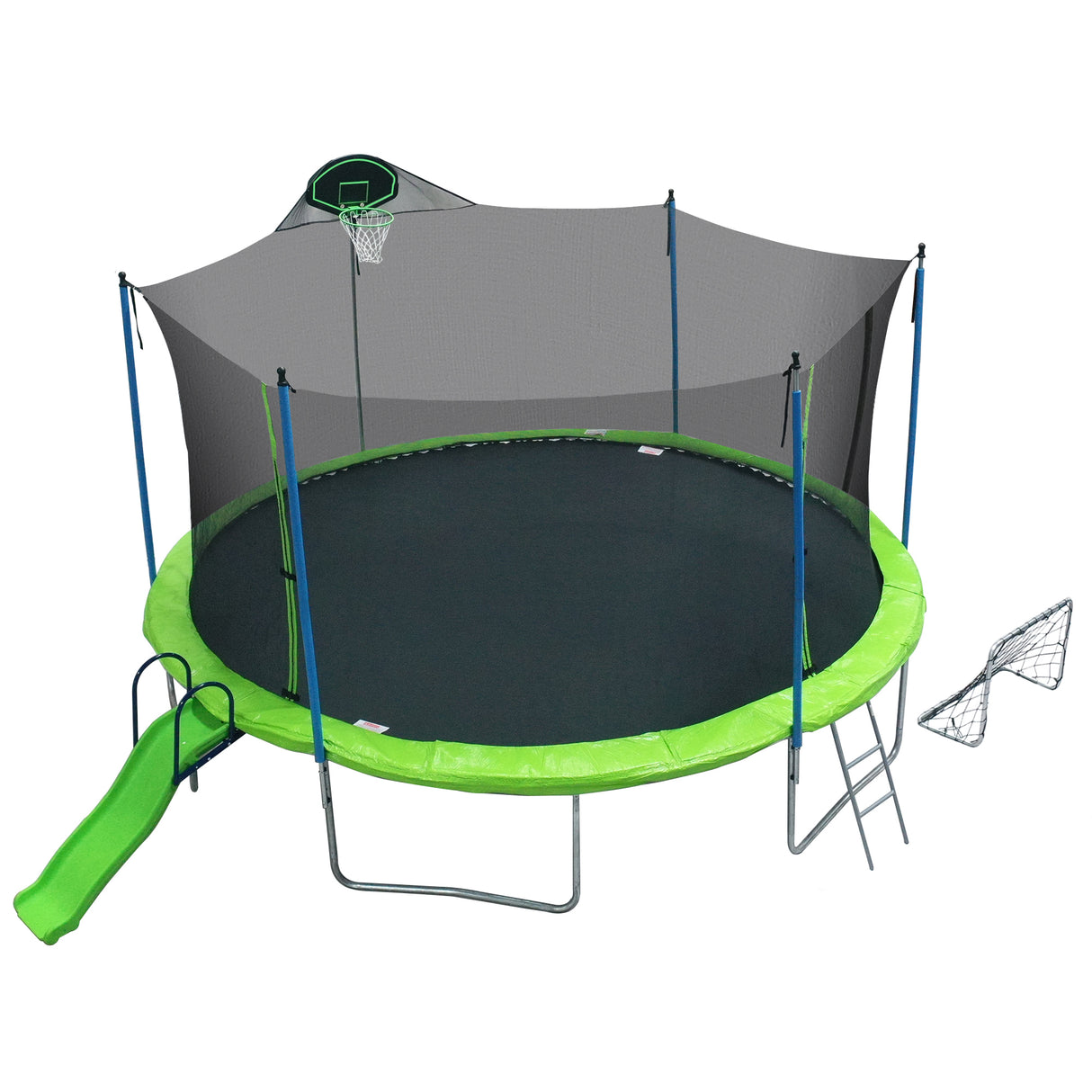 16FT TRAMPOLINE WITH SLIDE AND FOOTBALL GOAL - W285S00017 - image - 8