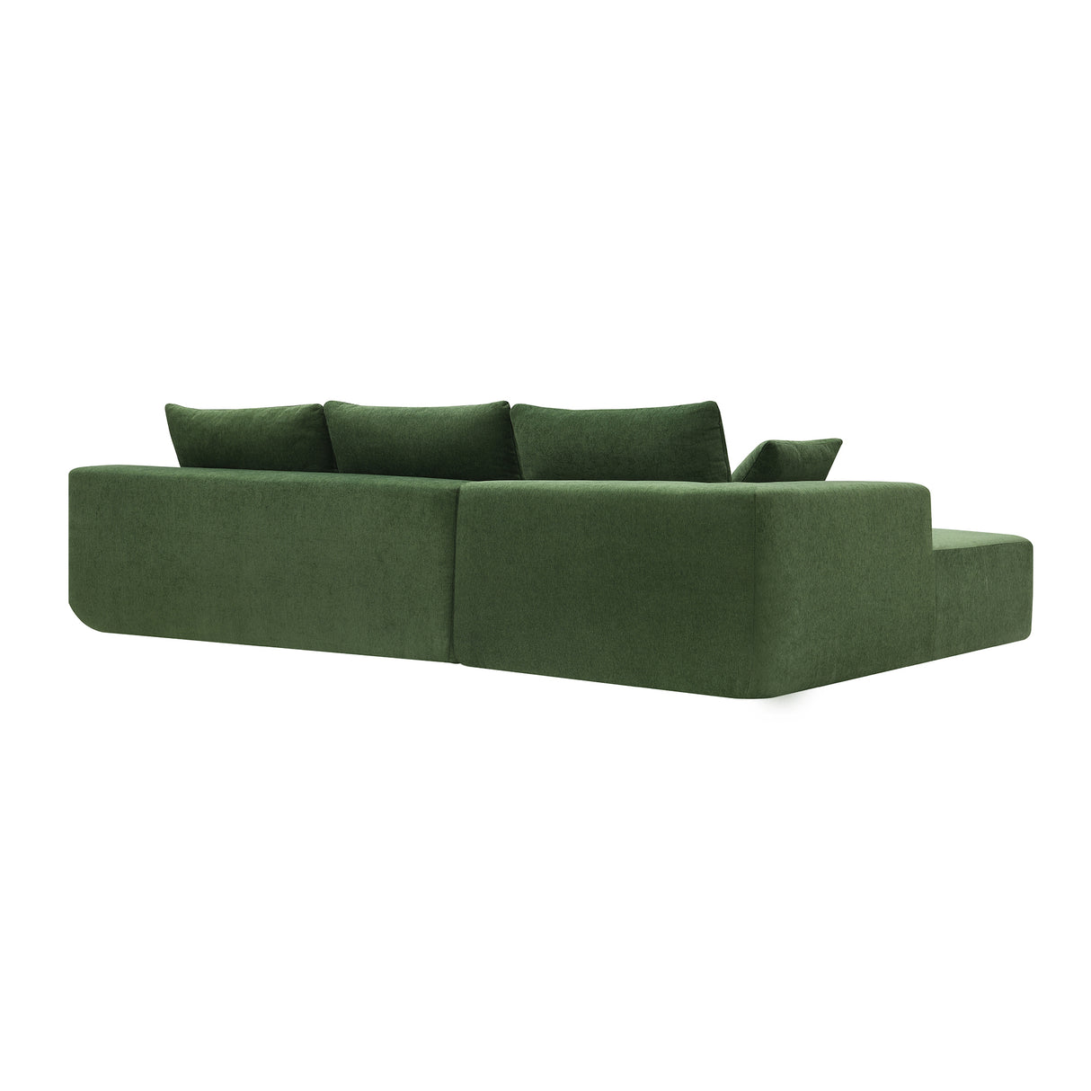 109*68" Modular Sectional Living Room Sofa Set, Modern Minimalist Style Couch, Upholstered Sleeper Sofa for Living Room, Bedroom, Salon, 2 PC Free Combination, L - Shape, Green | Home Elegance USA