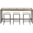 Mitchell Console Table with 3 Stools Greystone Finish | Universal