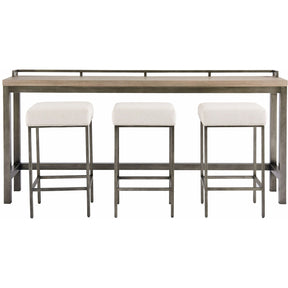 Mitchell Console Table with 3 Stools Greystone Finish | Universal
