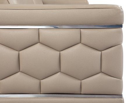 Top Grain Italian Leather Loveseat Home Elegance USA