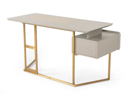 Vig Furniture - Modrest Deegan Modern Grey & Bronze Desk - Vgwc26Sz007