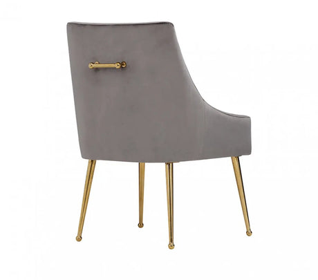 Vig Furniture - Modrest Castana Modern Grey Velvet & Gold Dining Chair (Set Of 2) - Vgrh-Rhs-Dc-101-Gry