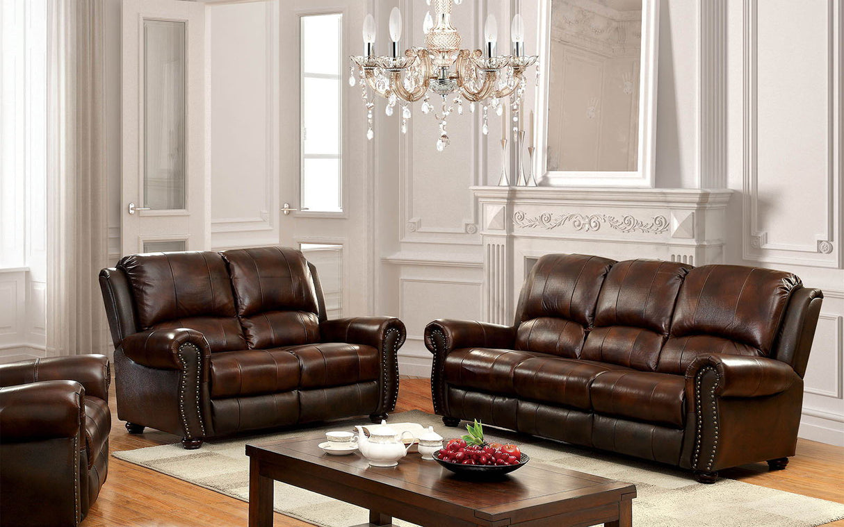 Turton - Sofa & Loveseat - Brown - Home Elegance USA