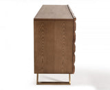 Vig Furniture - Modrest Finley Modern Walnut & Gold Buffet - Vgcssb-16050-Gld