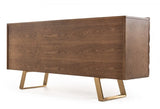 Vig Furniture - Modrest Finley Modern Walnut & Gold Buffet - Vgcssb-16050-Gld
