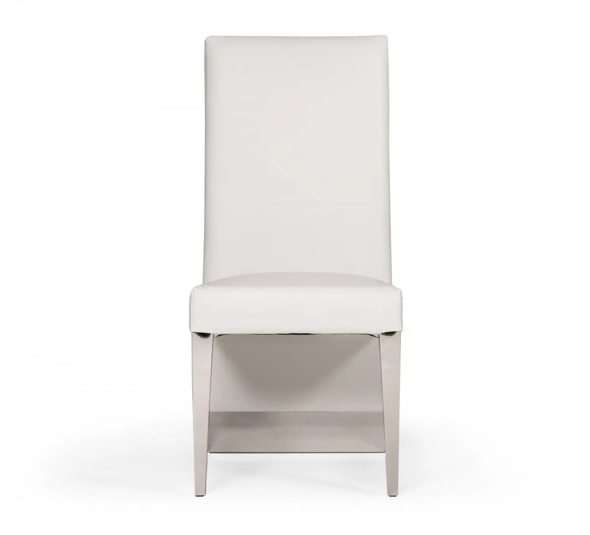 Vig Furniture - Modrest Kilson Modern White Leatherette & Stainless Steel Dining Chair (Set Of 2) - Vgvcb1819-Wht