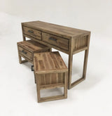 Vig Furniture - Modrest Mandy Modern Nutmeg Acacia Console & End Table Set - Vgwhmandy-Nut