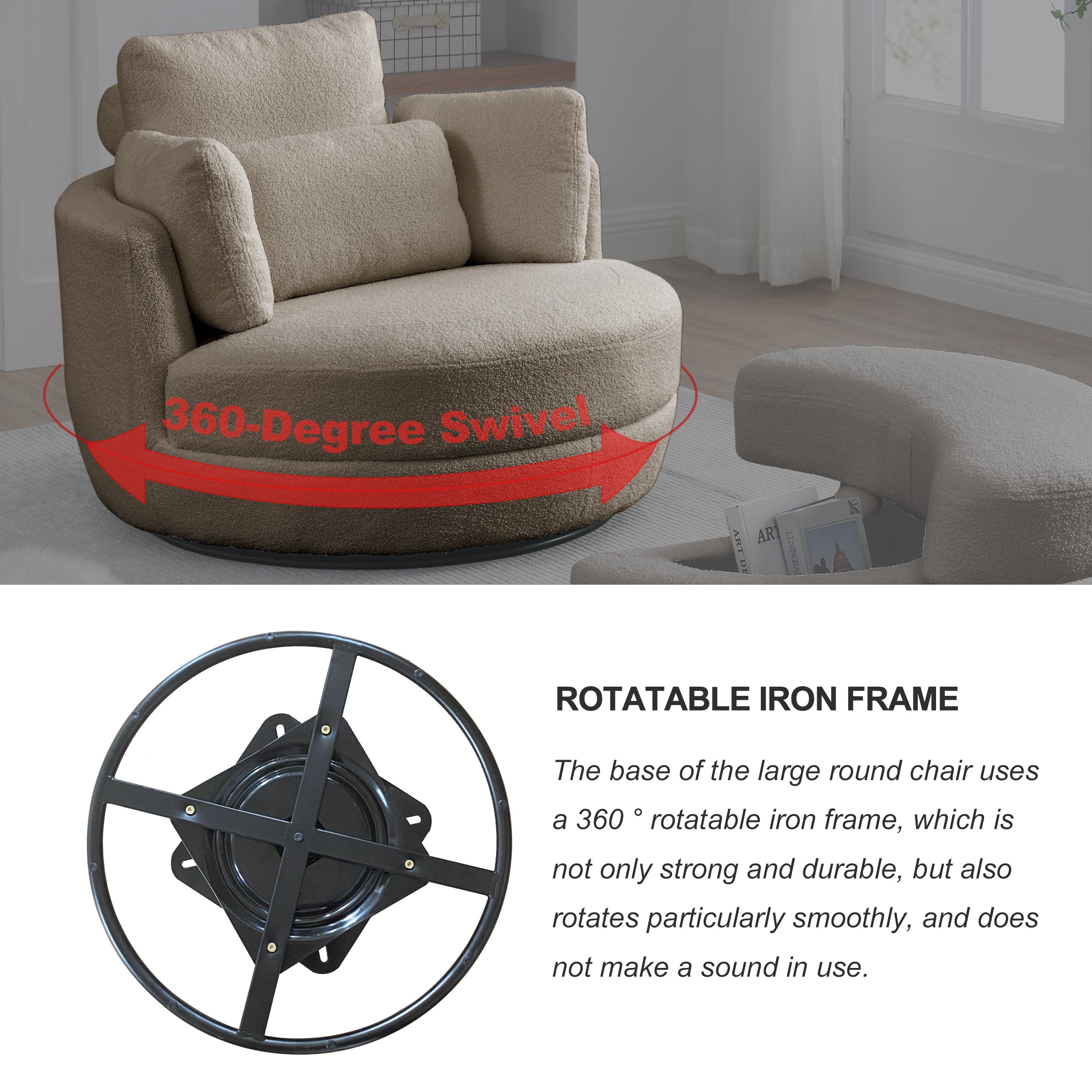 Oversized swivel barrel chair hot sale