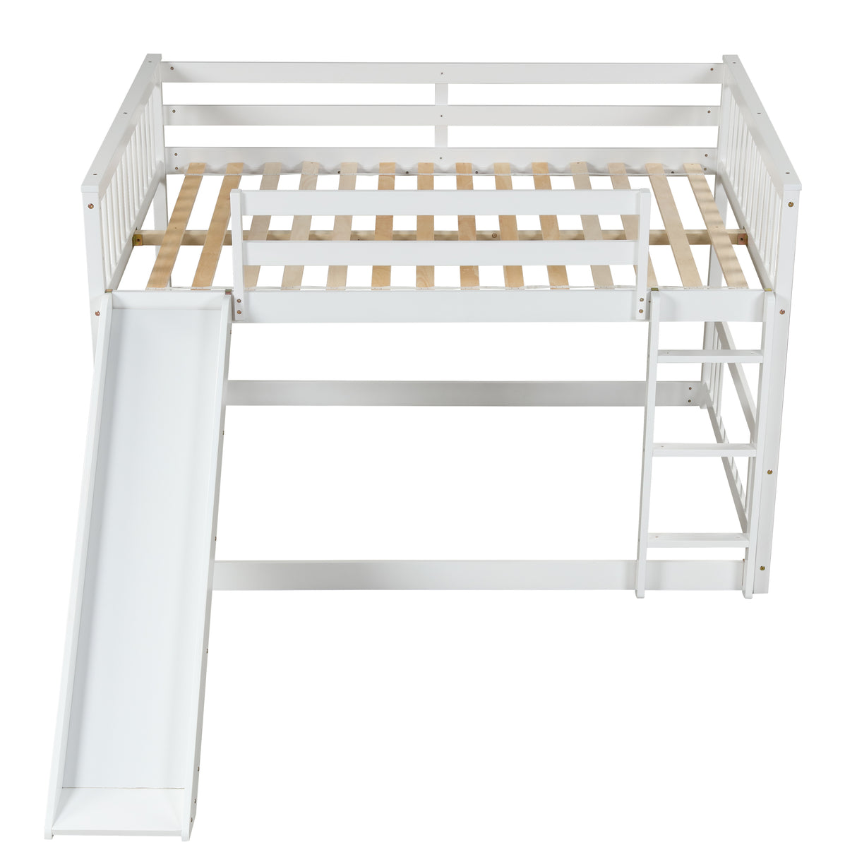 Full over Full bunkbed with Slied for white color - Home Elegance USA