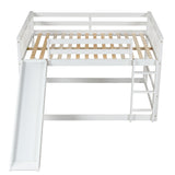 Full over Full bunkbed with Slied for white color - Home Elegance USA