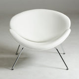Modrest Anais Contemporary White Leatherette Accent Chair - Home Elegance USA
