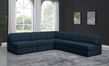 Beckham - Modular Sectional 5 Piece - Navy - Fabric - Modern & Contemporary - Home Elegance USA