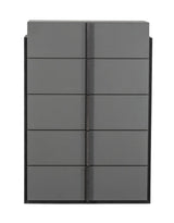 Vig Furniture Nova Domus Lucia - Italian Modern Elm and Matte Grey Chest