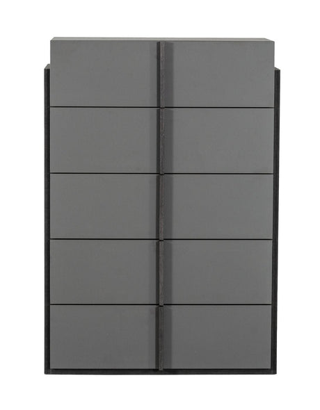 Vig Furniture Nova Domus Lucia - Italian Modern Elm and Matte Grey Chest
