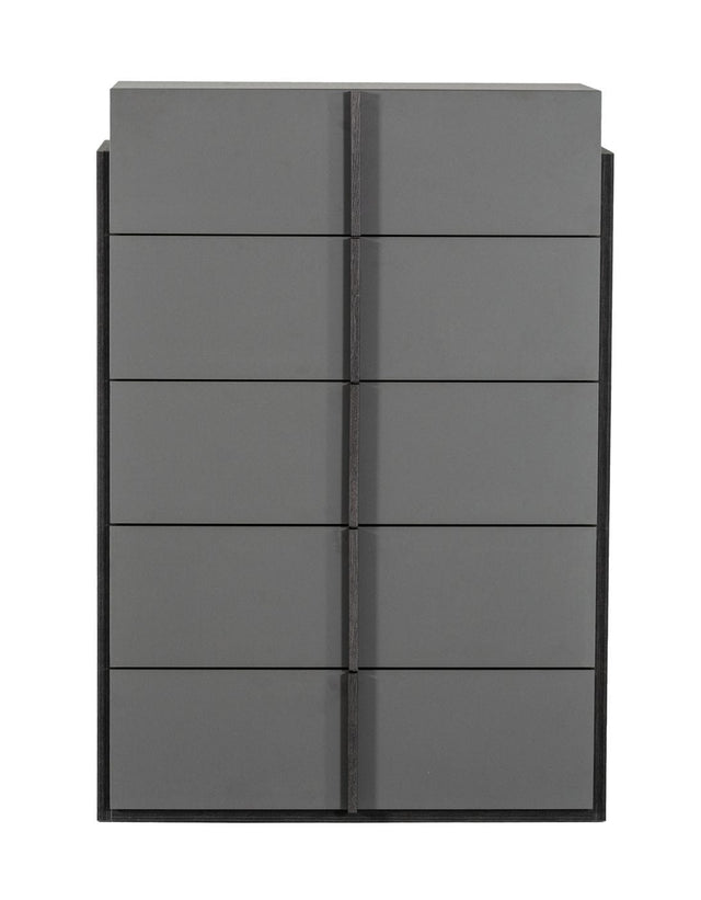 Vig Furniture Nova Domus Lucia - Italian Modern Elm and Matte Grey Chest