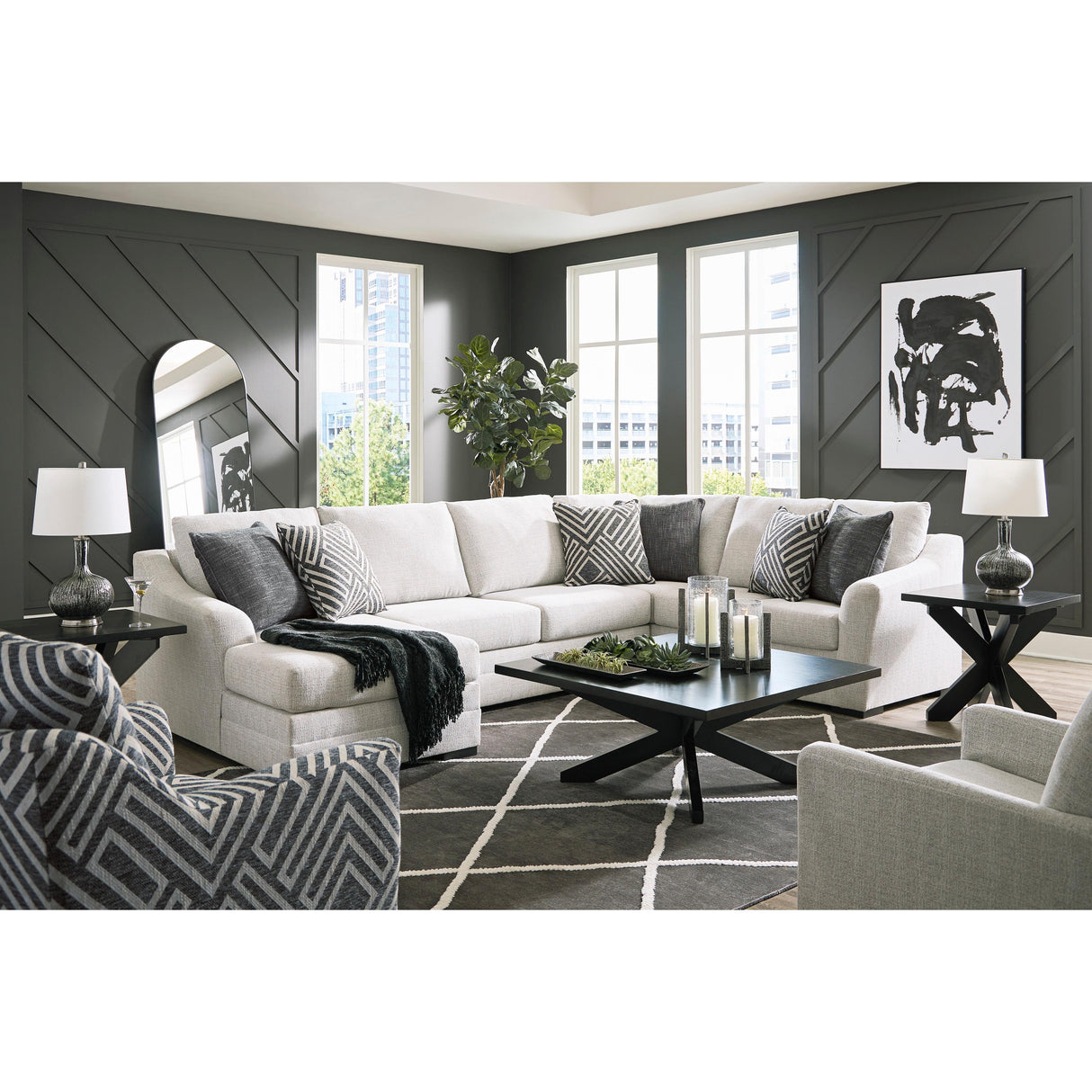 Benchcraft Koralynn Fabric 3 Pc Sectional 5410216/5410234/5410249 - Home Elegance USA