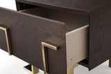 Vig Furniture Modrest Moontide Modern Smoked Ash & Gold Nightstand