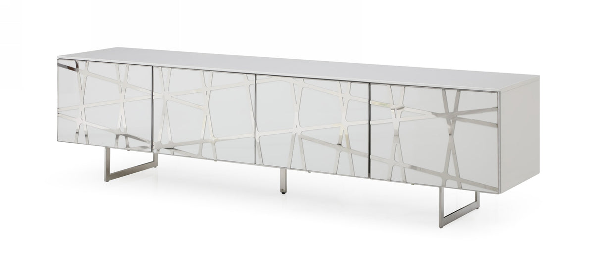 Vig Furniture Modrest Kilson - Modern White TV Stand