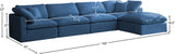 Plush - Cloud Modular Sectional - Navy - Modern & Contemporary - Home Elegance USA