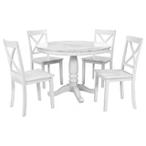 Orisfur. 5 Pieces Dining Table and Chairs Set for 4 Persons, Kitchen Room Solid Wood Table with 4 Chairs - Home Elegance USA